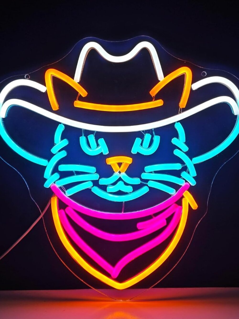Cowboy Cat Neon Sign